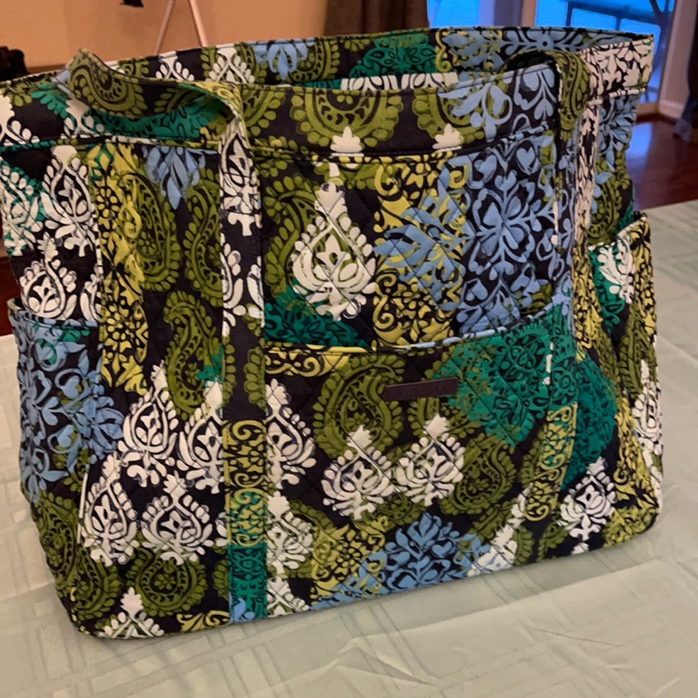 Vera Bradley Caribbean Sea Large Zip Tote